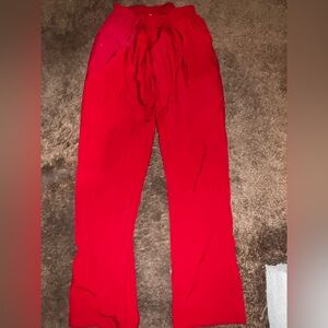 Vibrant Red Pants scrubs bottoms small